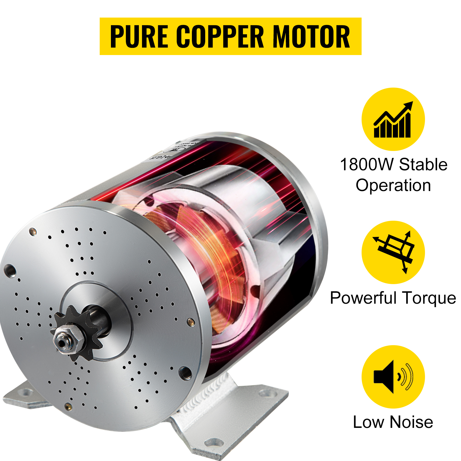 Electic Bushless DC Moto Kit, 48V 2000W 4500pm High Speed