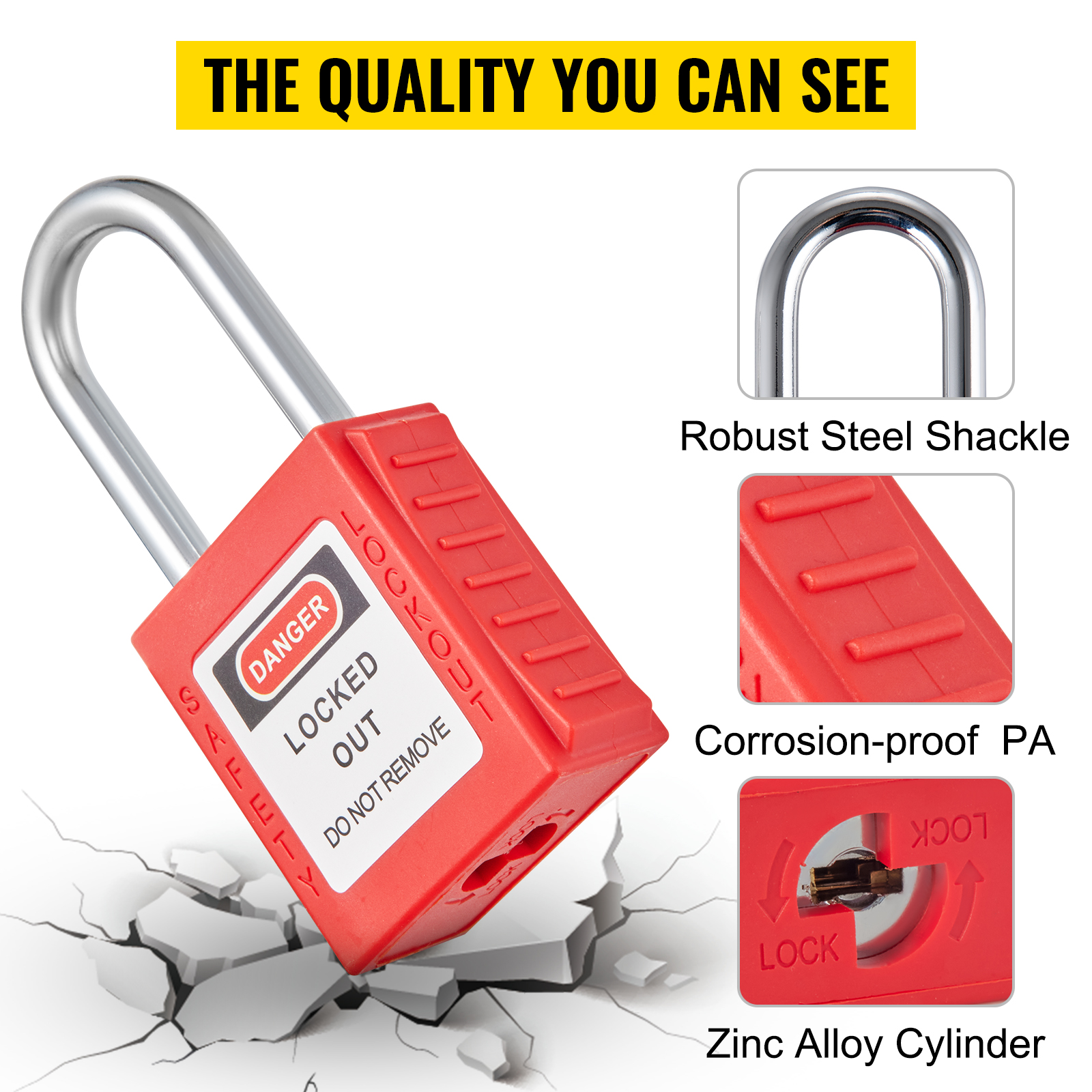 VEVOR 26 PCS Lockout Tagout Kits, Electrical Safety Loto Kit Includes ...