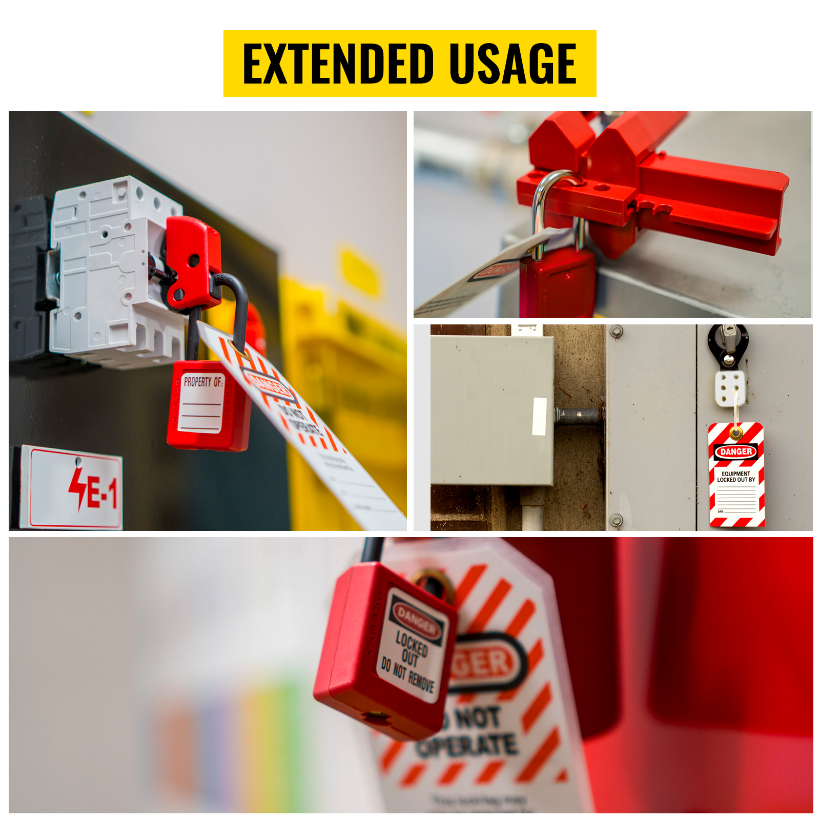 VEVOR 42 PCS Lockout Tagout Kits, Electrical Safety Loto Kit Includes ...