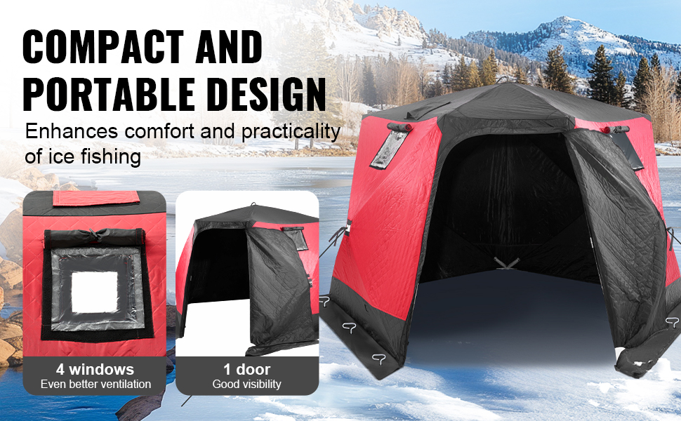 Ice Fishing Tents Ice Fishing Tent Insulated With Floor Mat,6