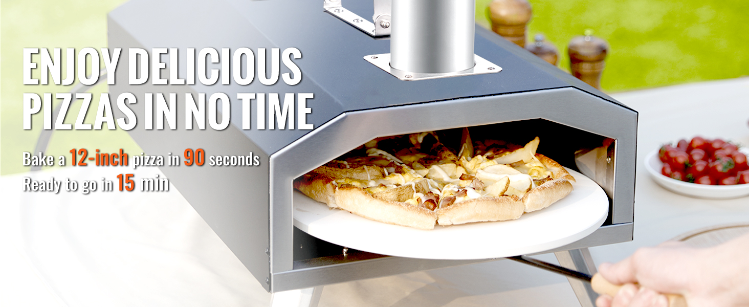Propane Pizza Oven HCY Multi-fuel Outdoor Pizza Oven, 12 Inch Wood