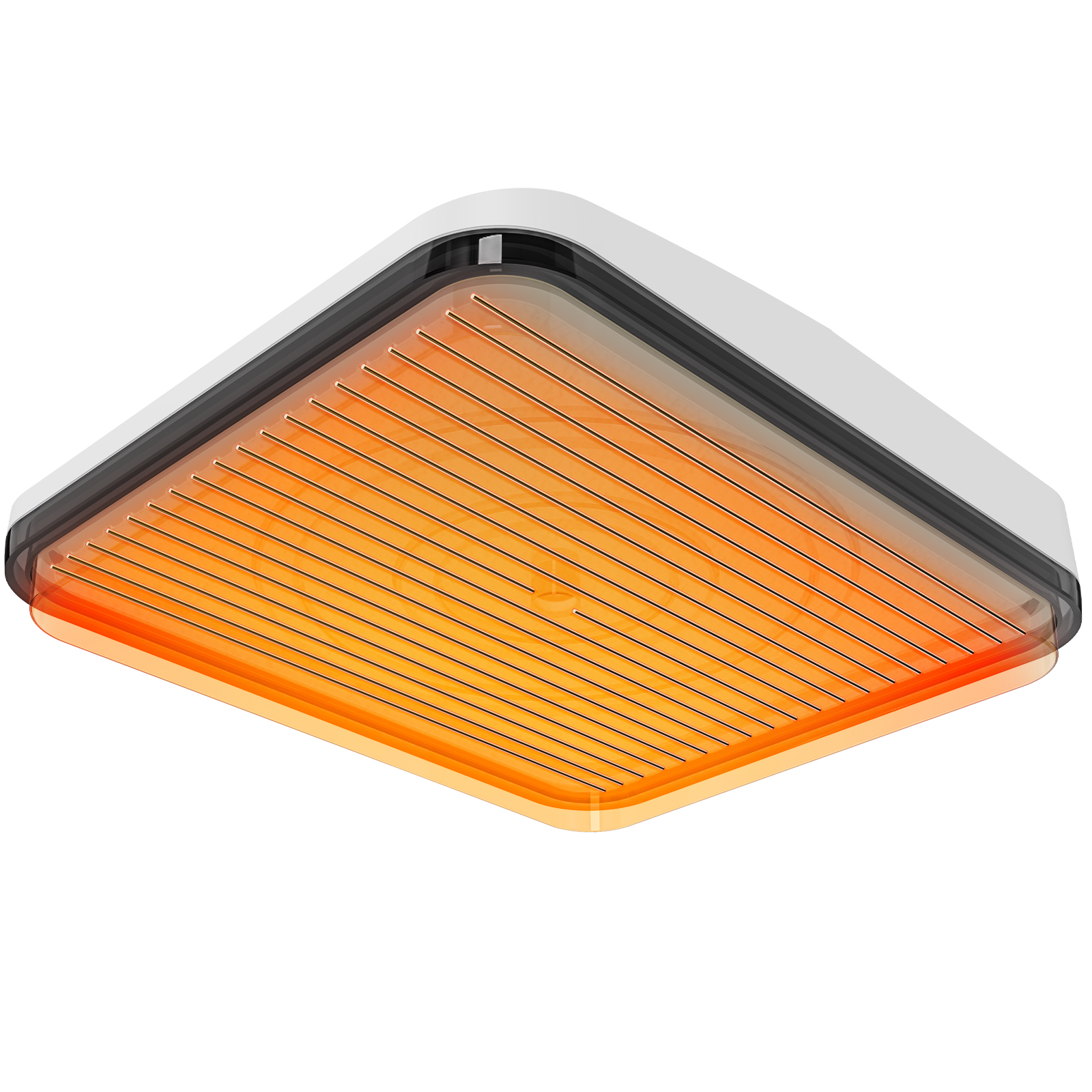 Placa calefactora naranja de una máquina de prensado térmico VEVOR con marco negro y superficie ranurada.