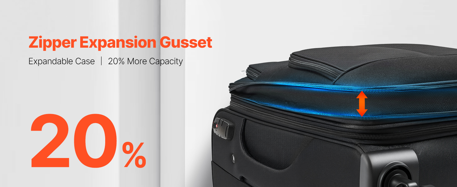 Contrast Color Hardshell Luggage 24inch Expandable Spinner Suitcase with TSA Lock Lightweight