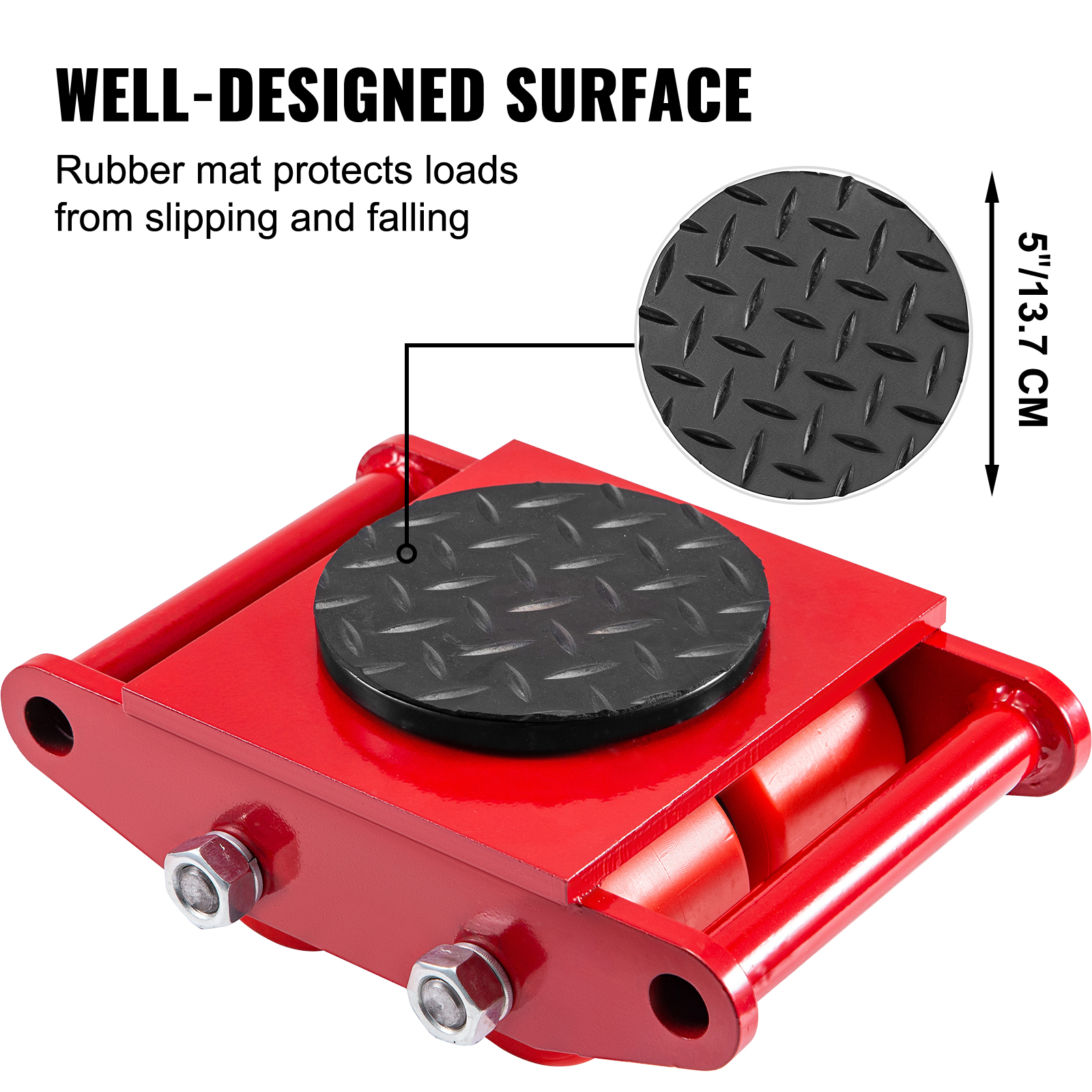 13,228 Lb Capacity Industrial Moving Equipment VEVOR 6-Ton Machine Skate - 13,228 Lbs Capacity Machinery Mover With 360?? Rotation 6 Ton Capacity Skate Dolly - Foto 3