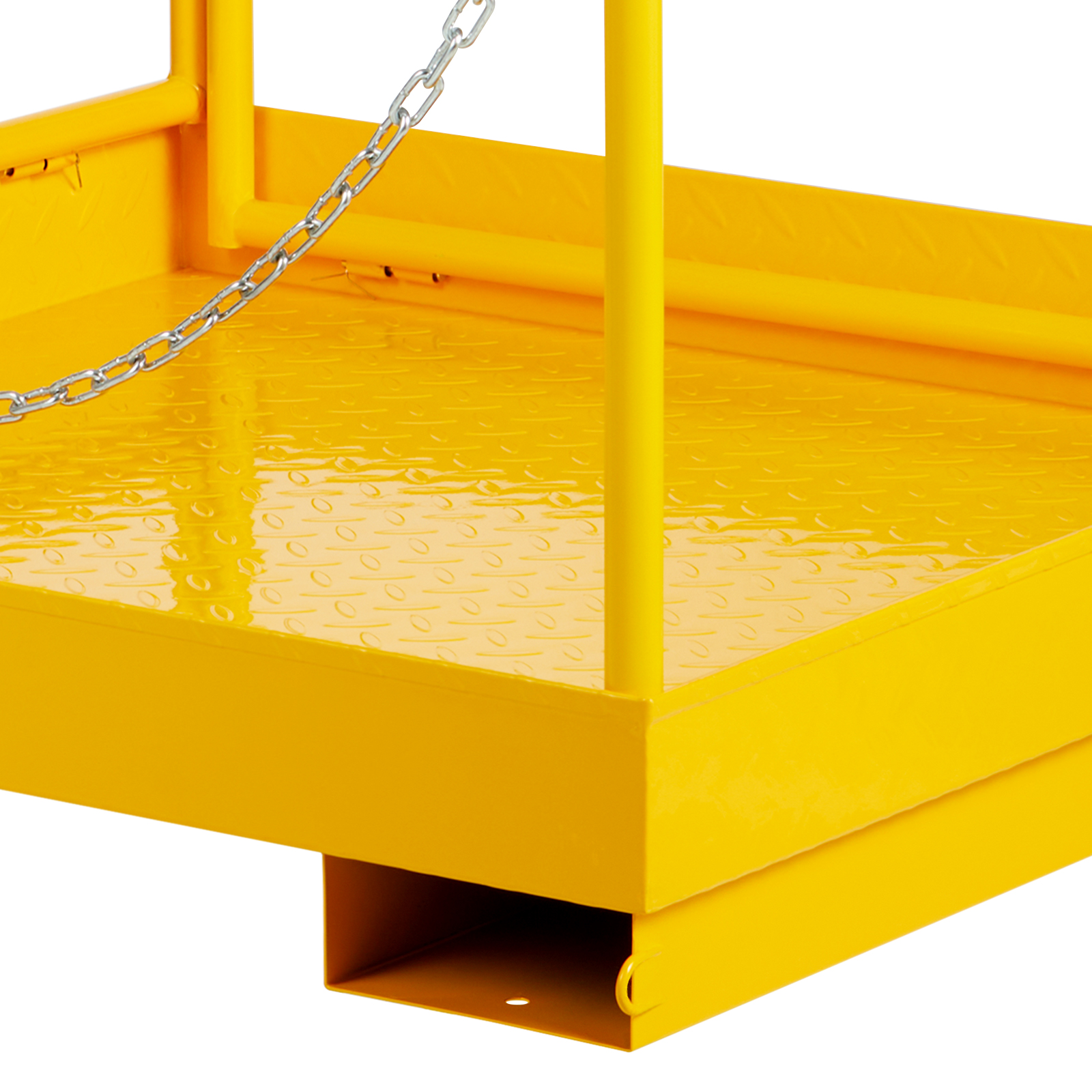 VEVOR Forklift Safety Cage Work Platform 36 X 36 In. Forklift Work Platform 36 X 36 In Forklift Work Platform 1200 Lbs Foldable For Aerial Job Yellow Ccgzptcwlt112rb51v0 - Foto 3