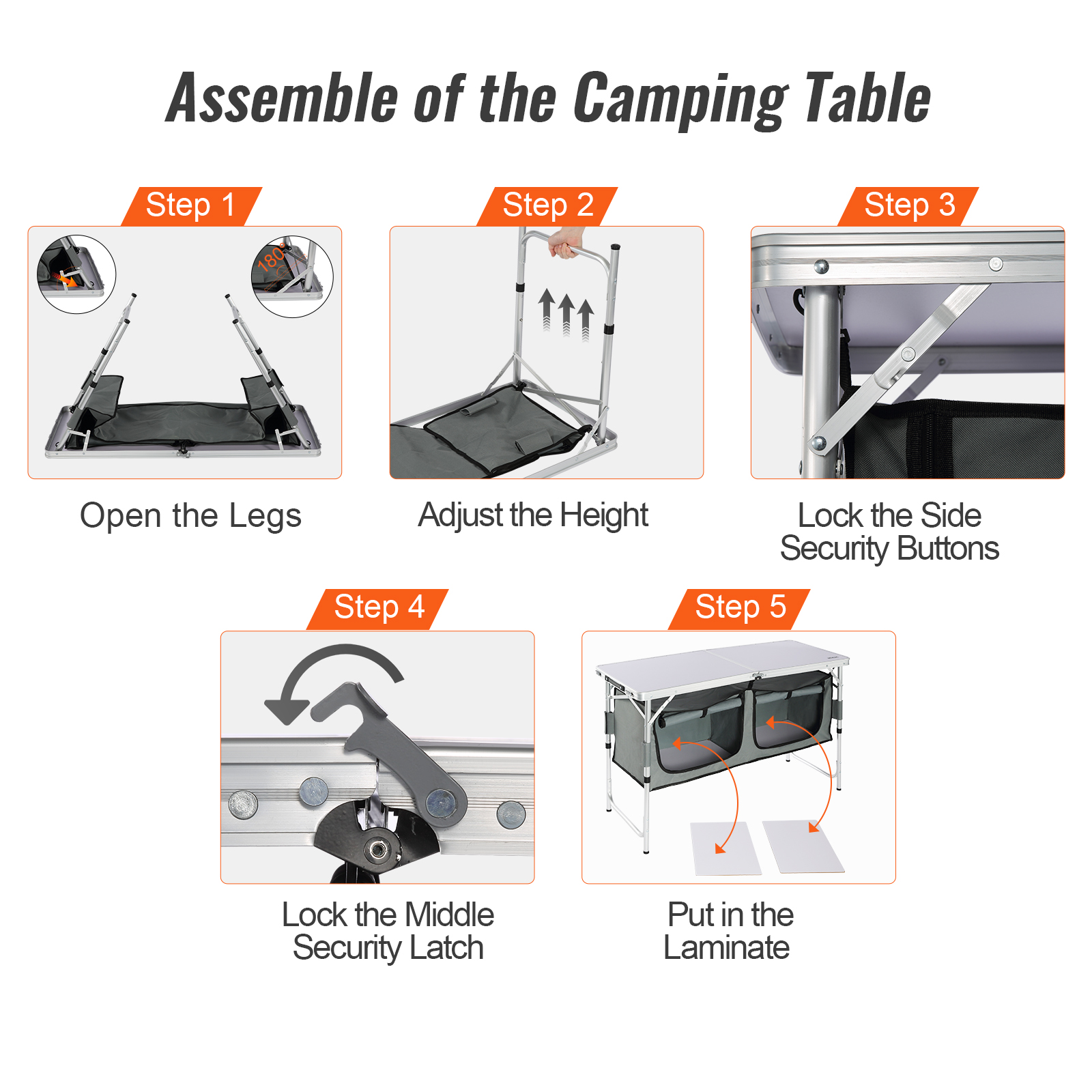 Faltbarer Campingschrank Outdoor - 2-stufiger Organizer Mit Tragetasche