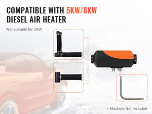 Grille D'aération Rotative Pour Chauffage Diesel - Diamètre 75 Mm, Orientation 360°, Facile à Installer