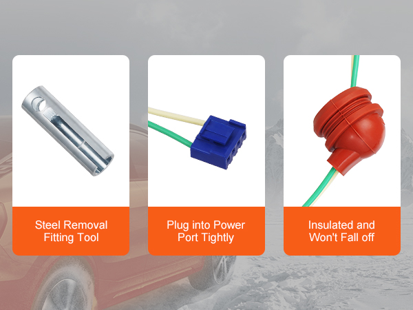 utensile di montaggio per la rimozione dell'acciaio, tappo della porta di alimentazione e connettore isolato dal kit di riparazione del riscaldatore diesel VEVOR.