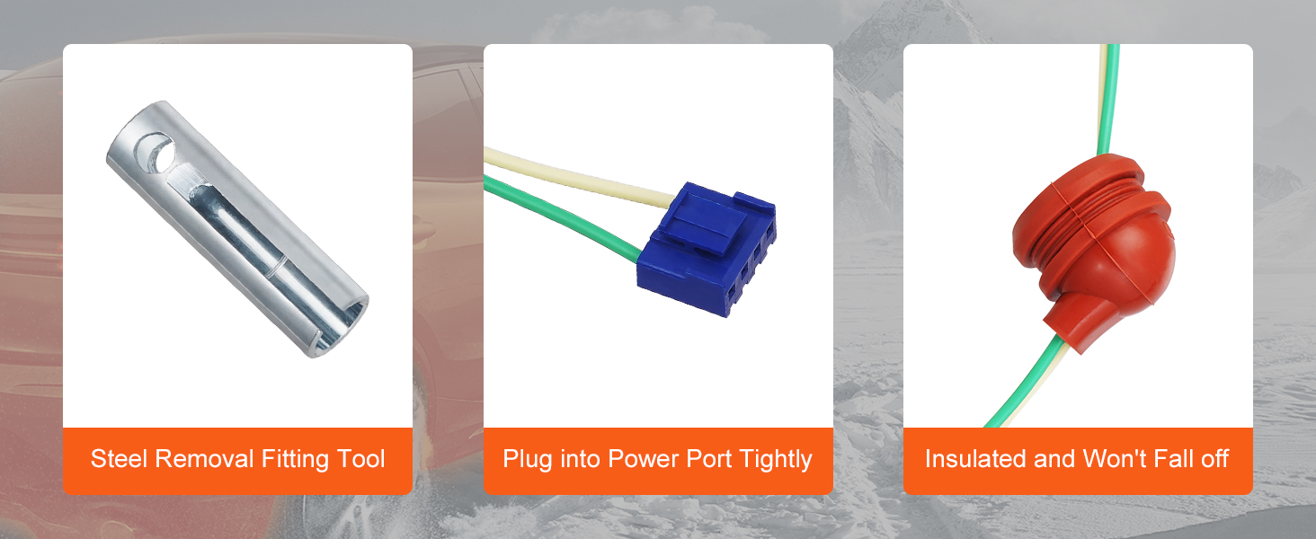 utensile di montaggio per la rimozione dell'acciaio, tappo della porta di alimentazione e connettore isolato dal kit di riparazione del riscaldatore diesel VEVOR.