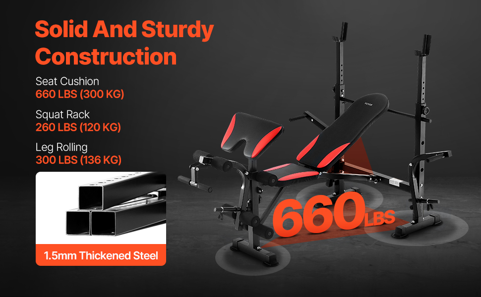 Weight Bench Sit up Bench for Home Gym Strength Training Adjustable ...