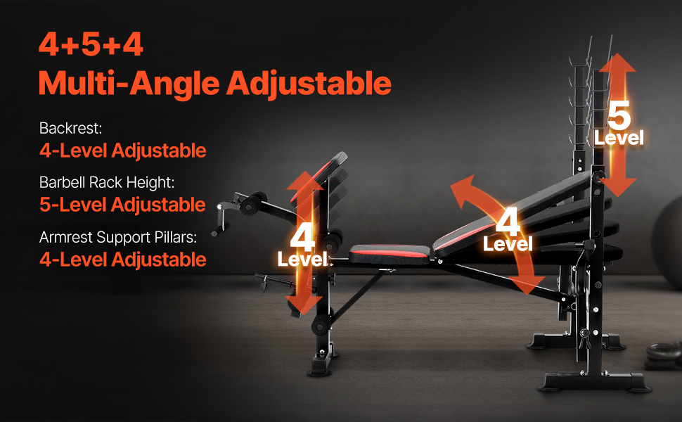 Weight Bench Sit up Bench for Home Gym Strength Training Adjustable ...