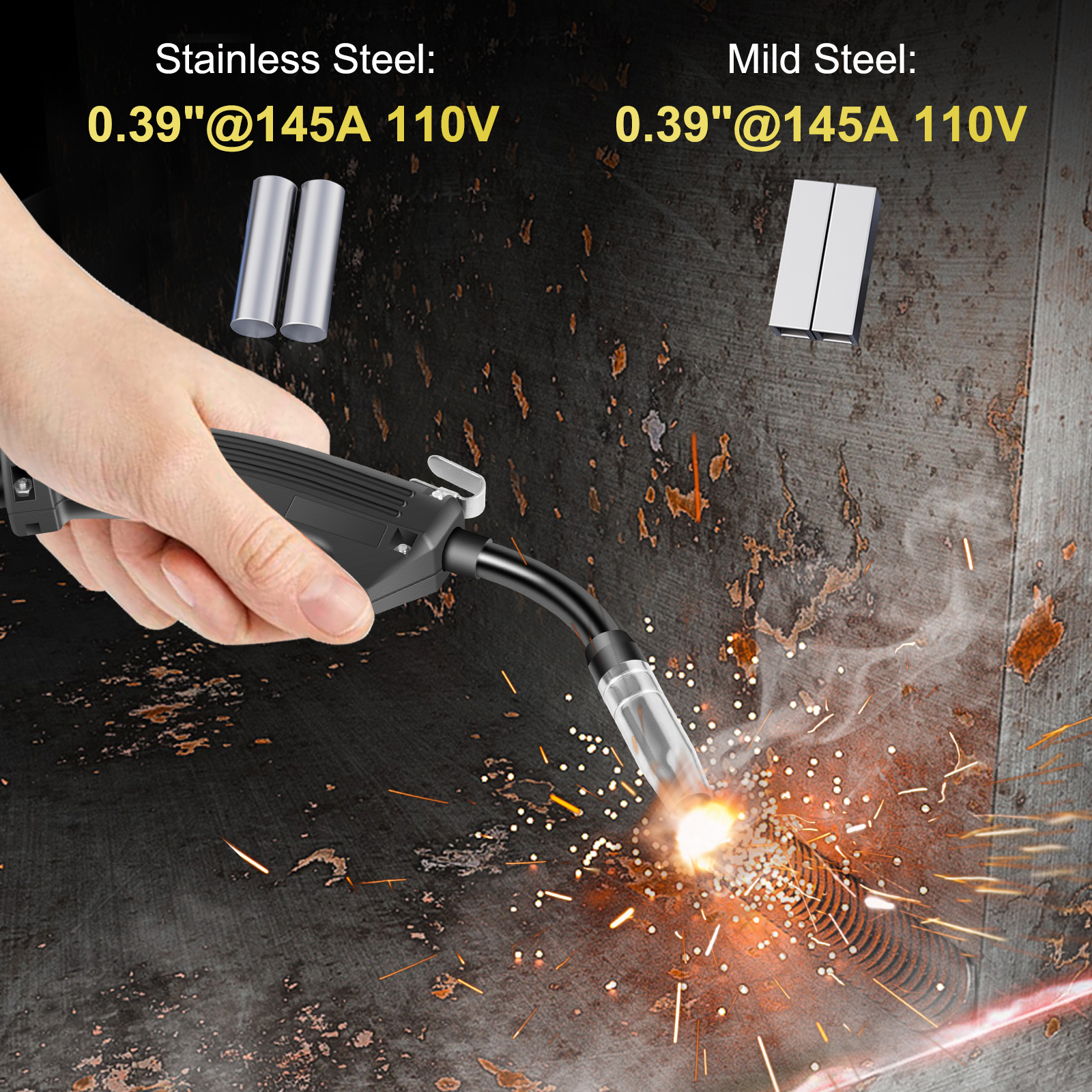 Welding Tools GARVO 145Amp - 110V/220V Dual Voltage Stick Welder With Digital Display ARC Welder