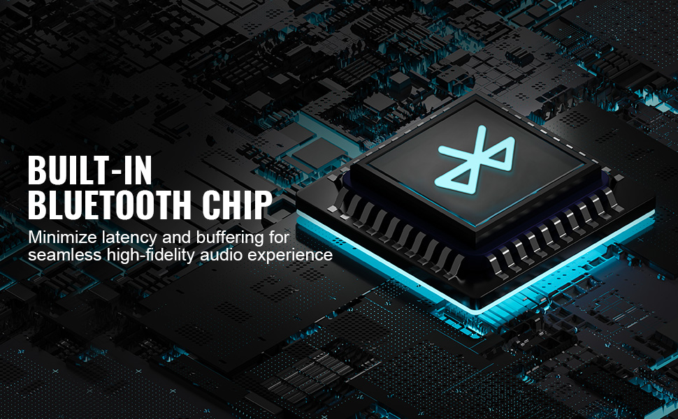 built-in bluetooth chip on circuit board, enhancing VEVOR ceiling speakers with low latency audio.
