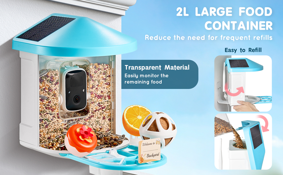 Smart Bird Feeder With Camera, Birdwatching Camera With