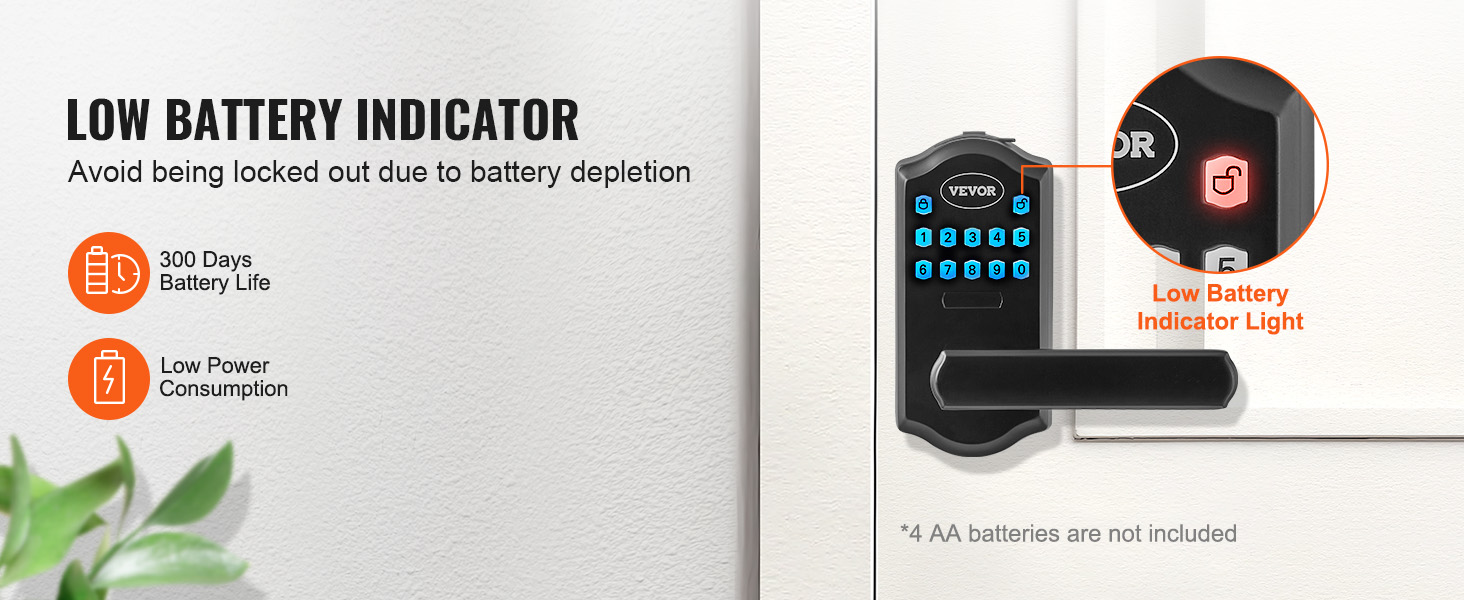 VEVOR Keyless Entry Door Lock, Electronic Keypad Entry Lever, Password ...