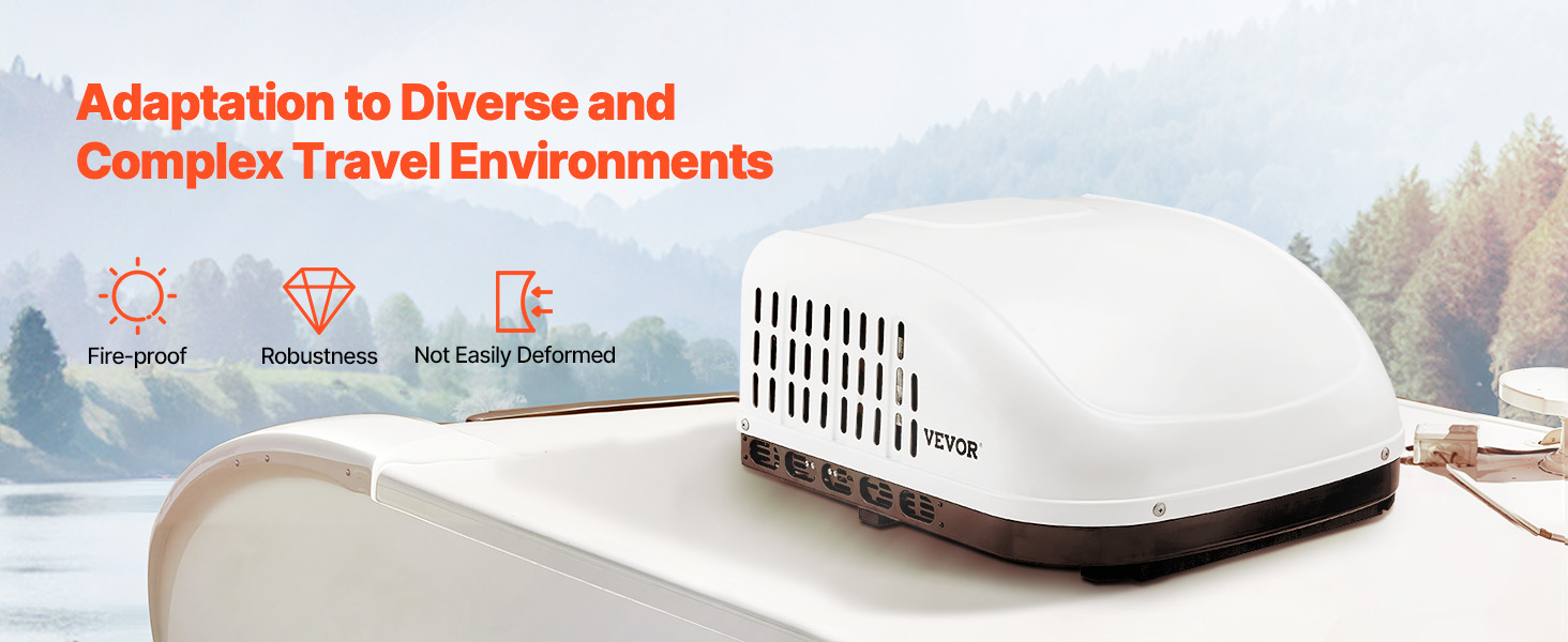 RV Air Conditioner 13500 BTU Non-Ducted Rooftop RV AC 65 dB Quiet for ...