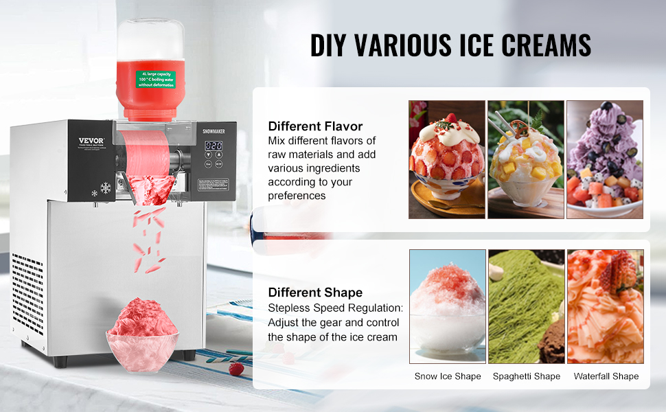 Commercial snow ice machine
