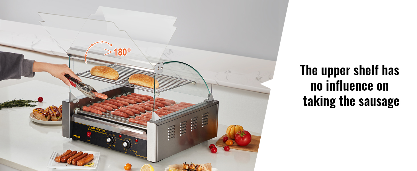 VEVOR Macchina Per Hot Dog A Vapore - 8.5kg, Acciaio Inox | Riscalda Panini E Würstel - Foto 9