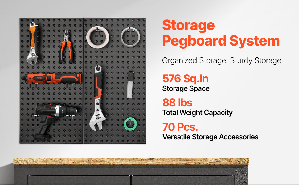 Metal Pegboard Panels 2 Pcs 24