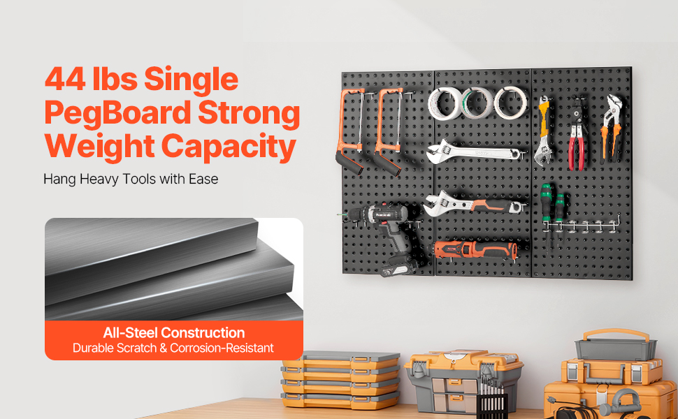 Metal Pegboard Panels 3 Pcs 24