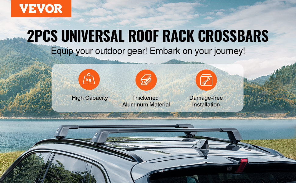 VEVOR Universal Roof Rack Crossbar Max 47.6