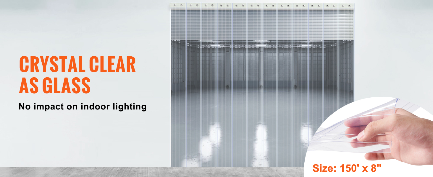 transparent strip curtain doorway