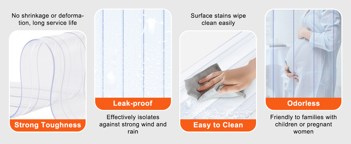 pvc strips blocking dust and insects