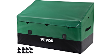 fioriera da terrazza VEVOR verde con base nera e accessori di montaggio inclusi.