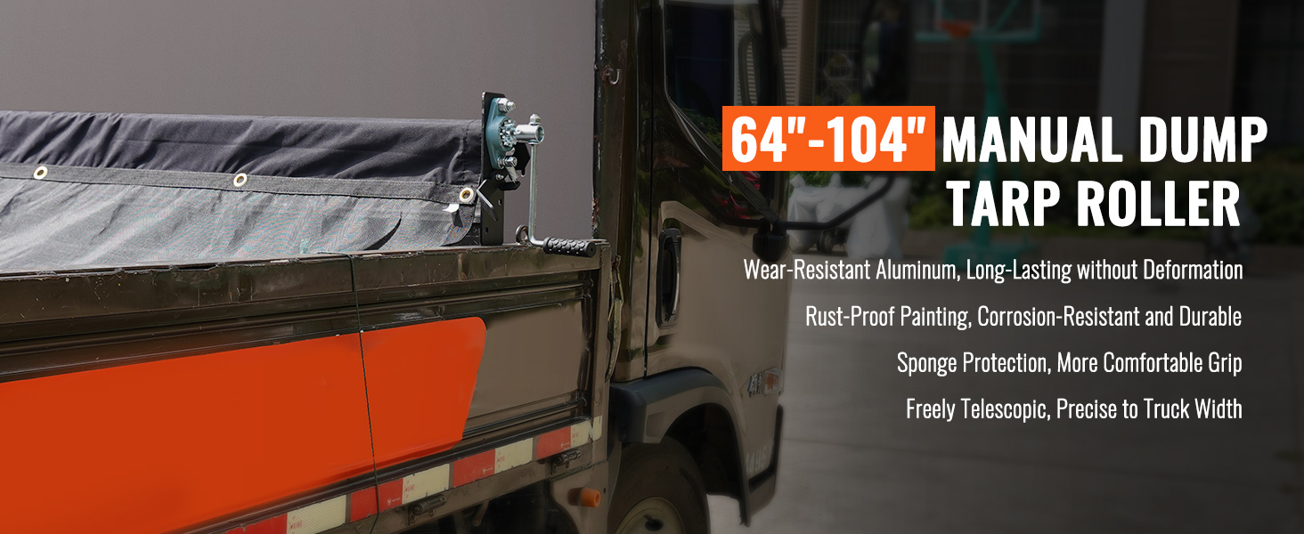 Premium EZ-Mount Manual Hand Crank Cab Level Truck Trailer Tarp With Lock Lever No Tarp - View #8