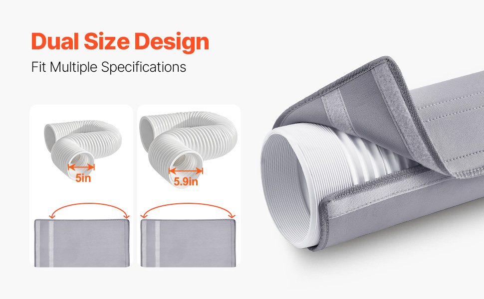 Air Conditioner Hose Cover Wrap Universal Portable AC Hose Insulation