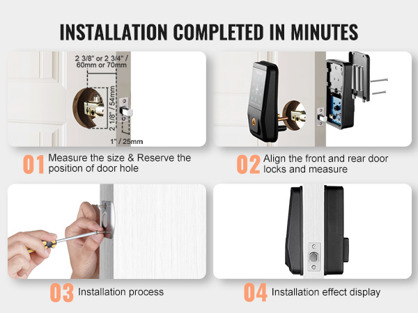 Image showcasing VEVOR Smart Lock, Keyless Entry Door Lock with Bluetooth App Control ...