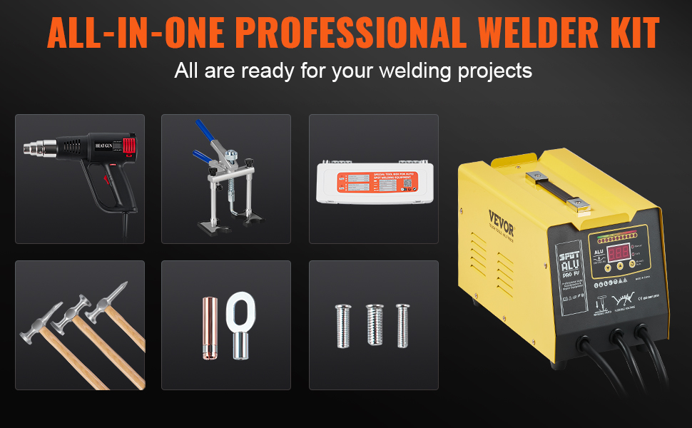 81Pcs/Set Spot Welder Dent Puller Kit Welding Electrodes Spotter