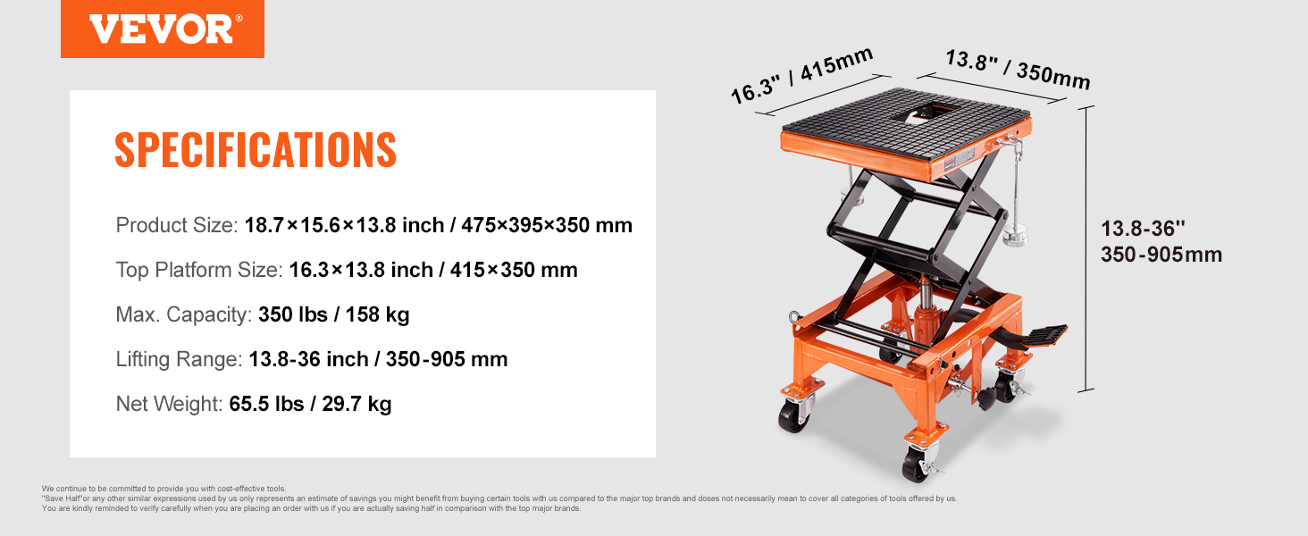 VEVOR Opstapkruk 350 lbs Capaciteit