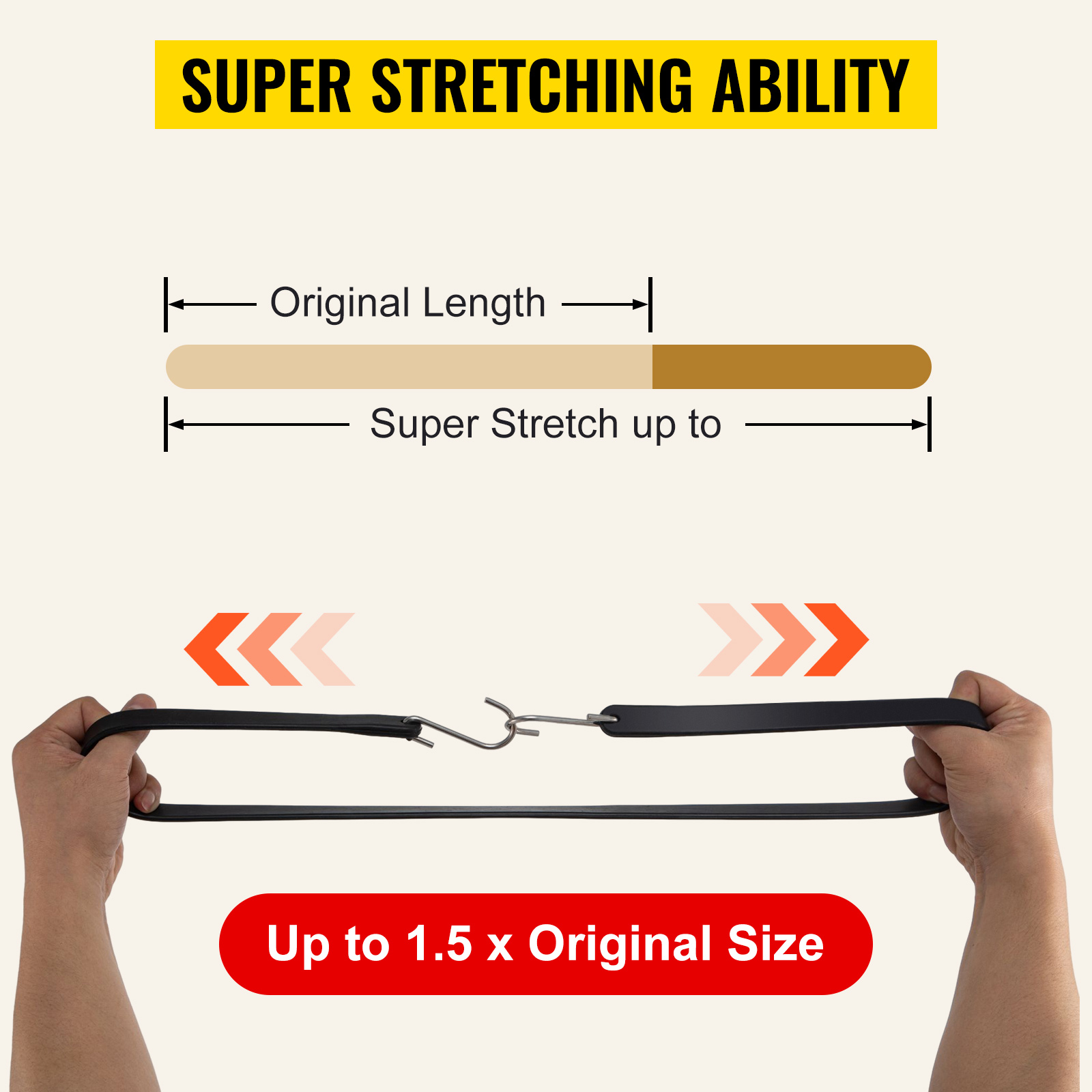 TUMAX 30PCS 21 Rubber Tarp Straps with 150% Max Stretch, 100% EPDM Heavy Duty Bungee Cords with
