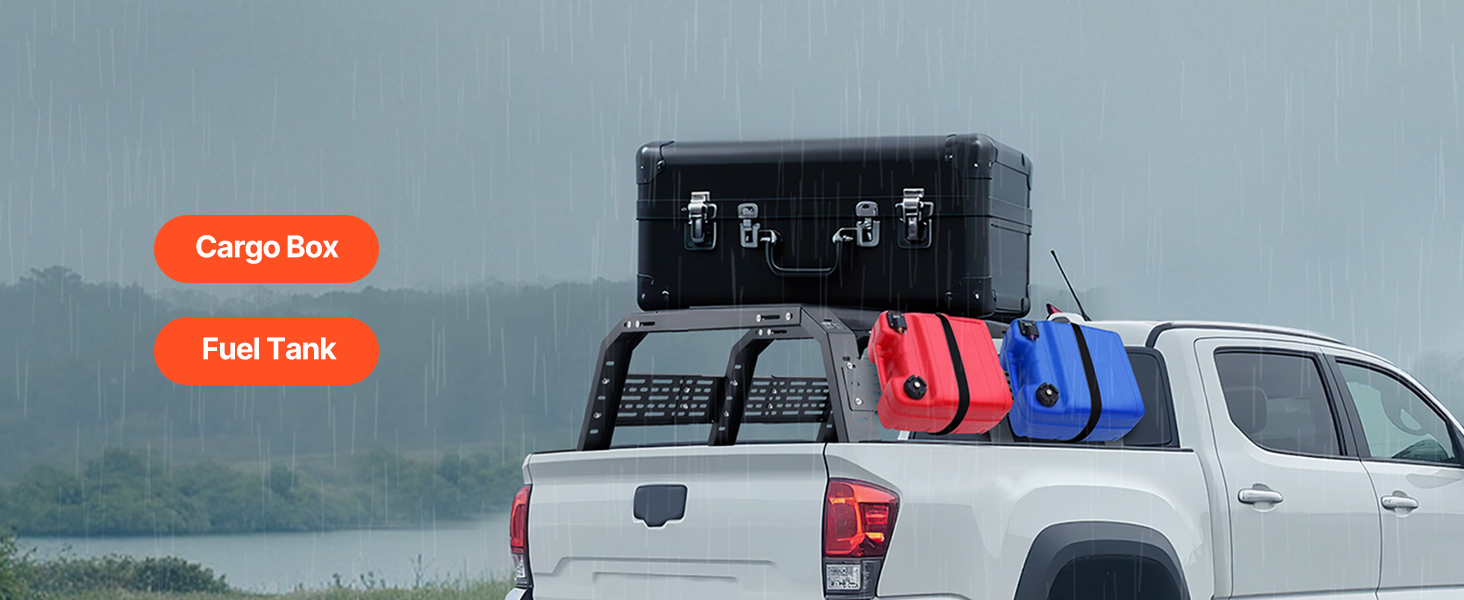 Overland Truck Bed Rack 900 lbs Static Capacity Fit Tacoma/Gladiator JT ...