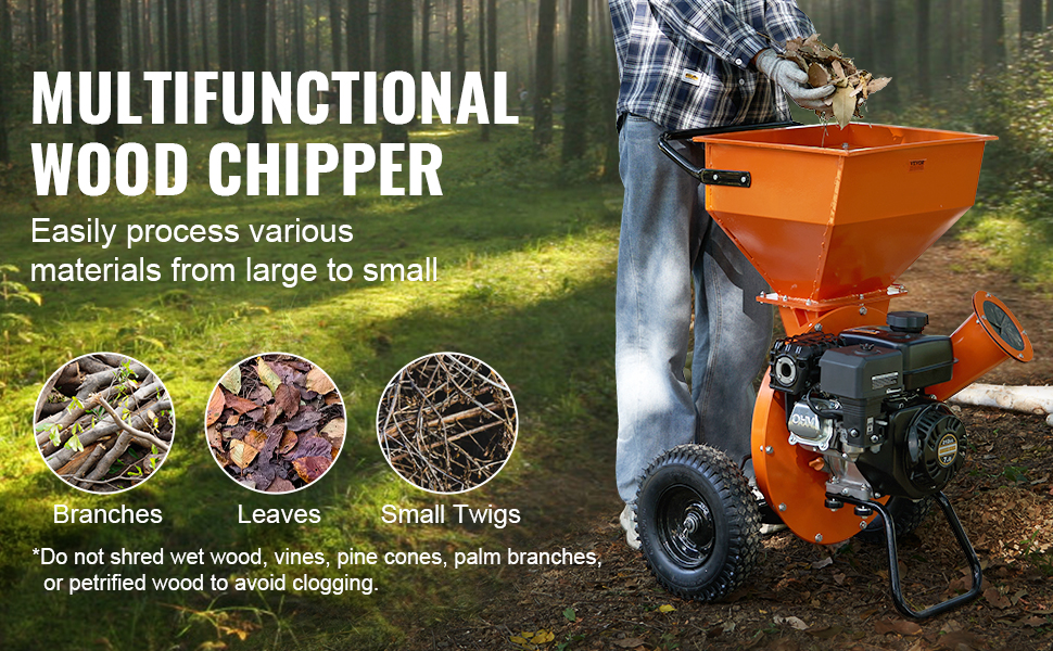 VEVOR 7HP Gas Wood Chipper