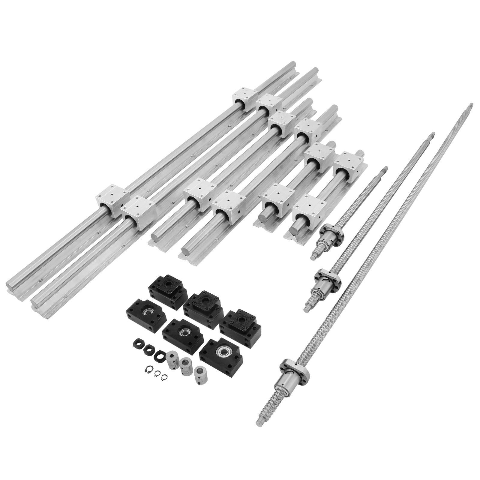 VEVOR lineaire rail cnc-kit met rails, schroeven en montageblokken.