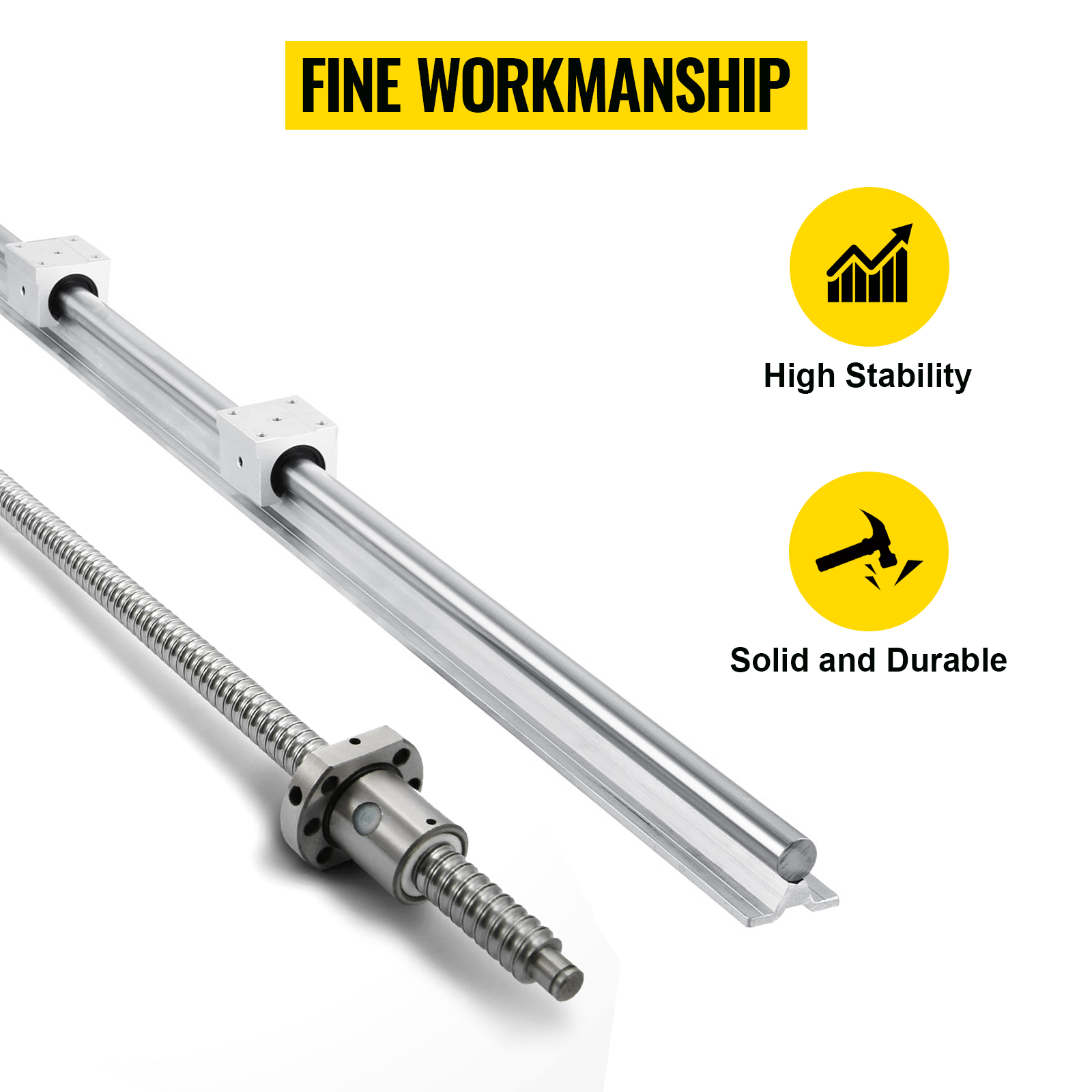 De VEVOR lineaire rail cnc-kit biedt een hoge stabiliteit en solide duurzaamheid. Fijn vakmanschap.