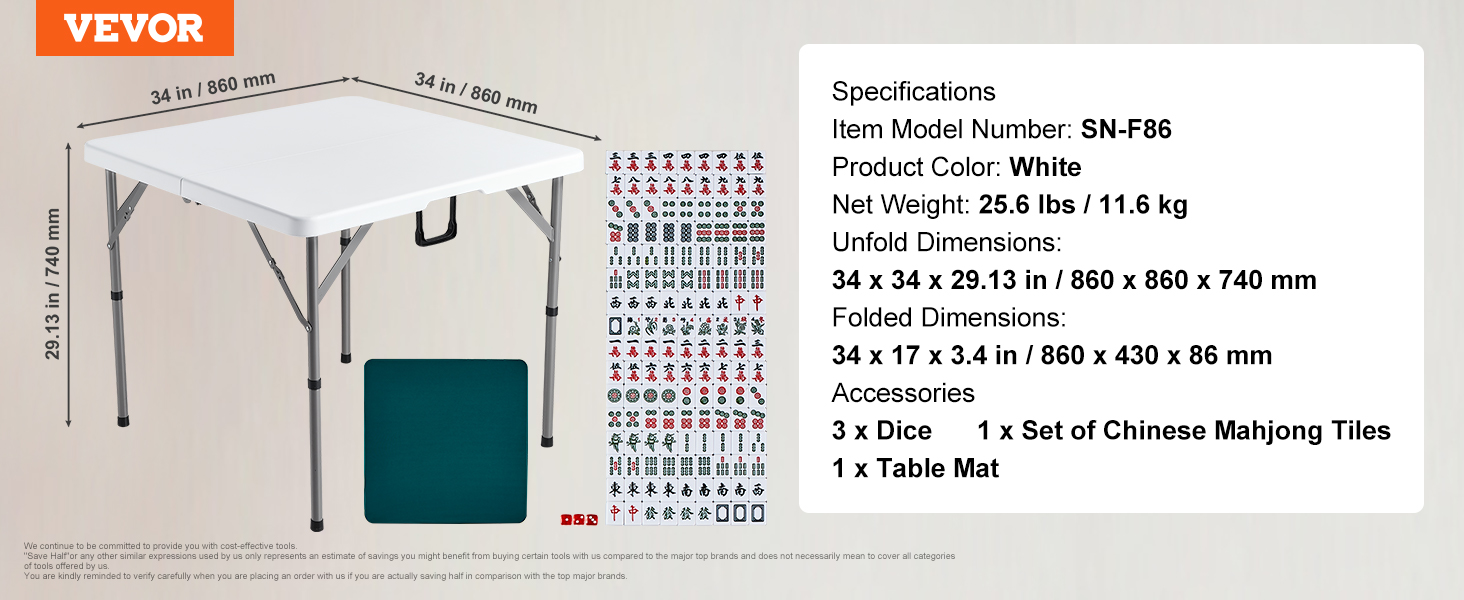 Ktaxon 35" Folding Mahjong Square Table Multi-Game Table For Indoor