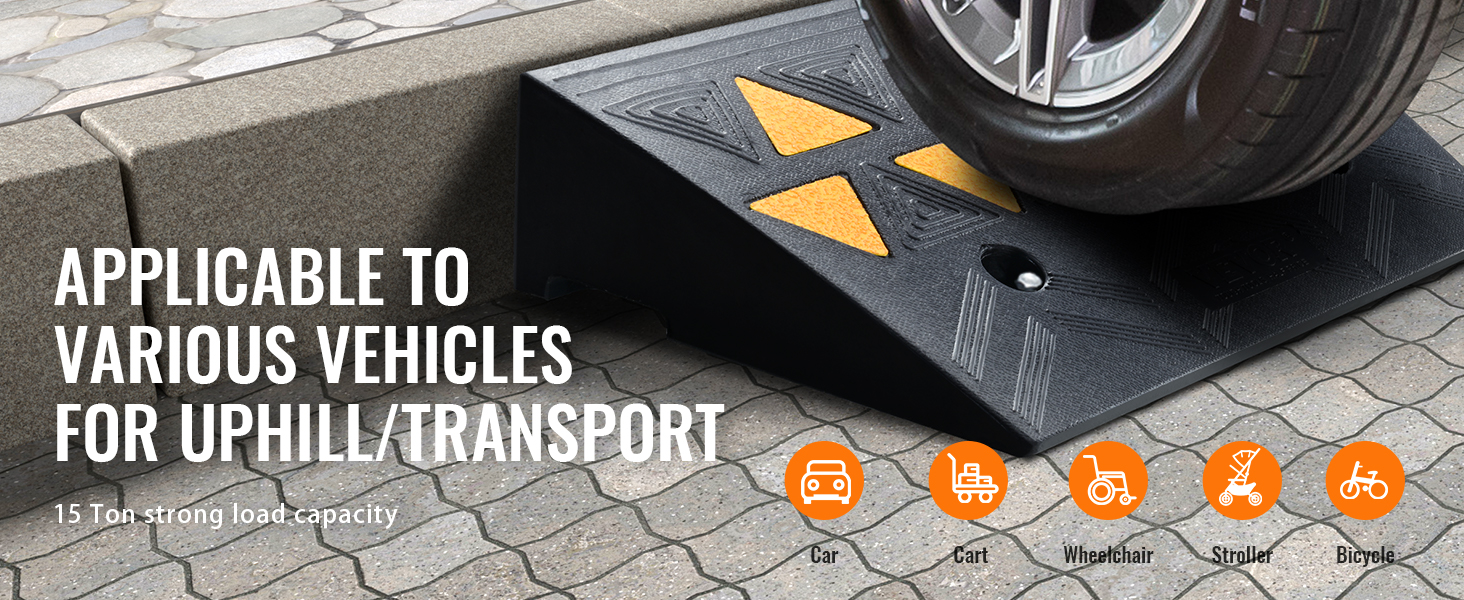 VEVOR Rubber Curb Ramp 4.25