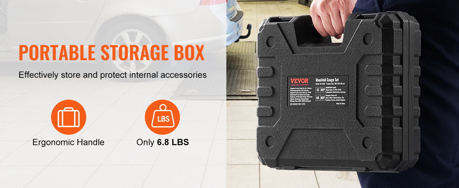 Kit Collettore Per Condizionatori Auto E Refrigerazione - Manometri Per R134A, R410A, R32 - Foto 3