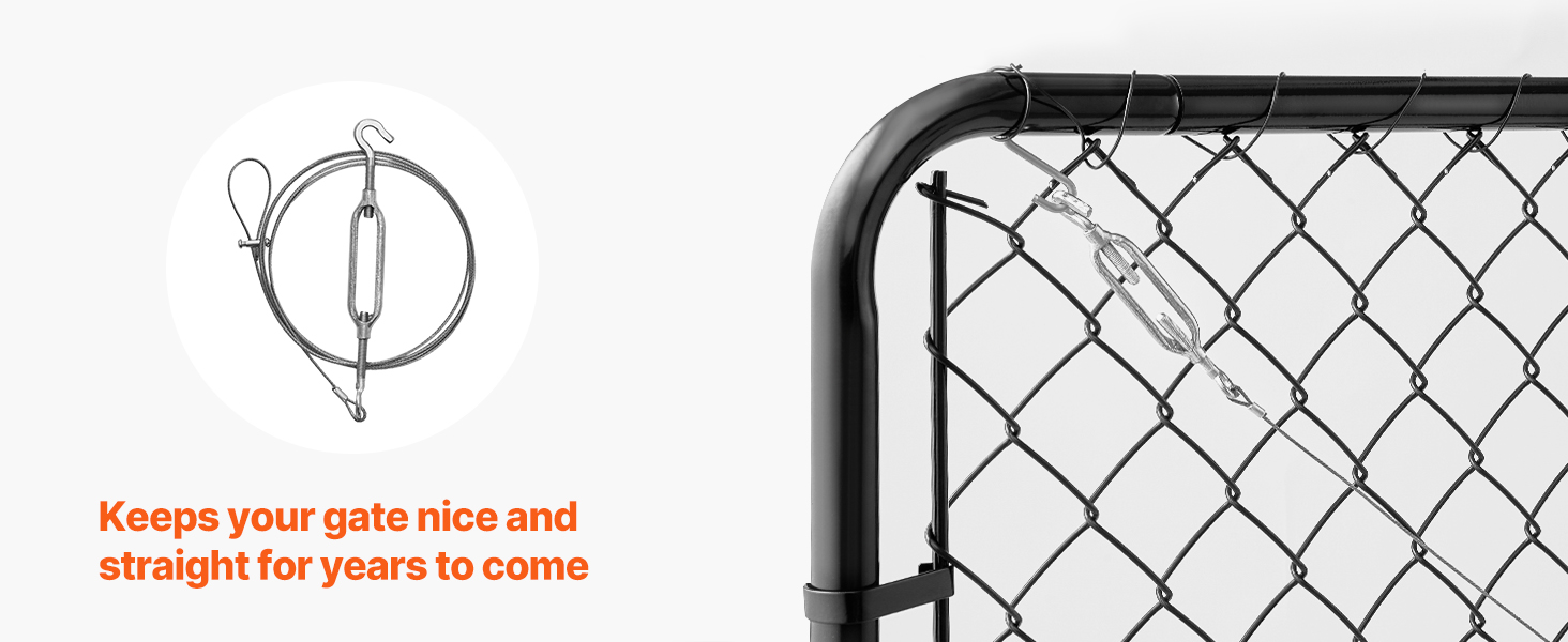 Adjustable Chain Link Fence Gate VEVOR 32