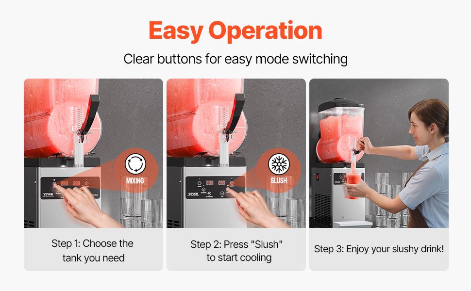12L Commercial Slushy Machine Margarita Smoothie Frozen Drink Slushie Maker