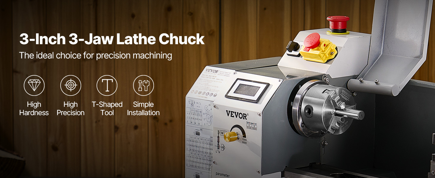 Vevor 3 Inch 3 Jaw Self Centering Lathe Chuck For Lathe Drilling