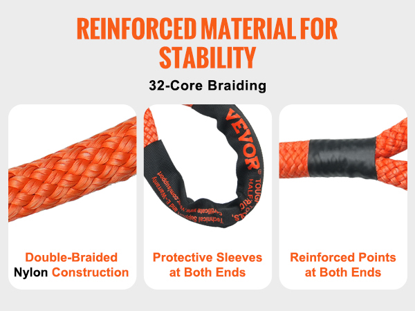 ZOSTERA Tow Strap Towing Rope 3 In X20 Ft Recovery Strap