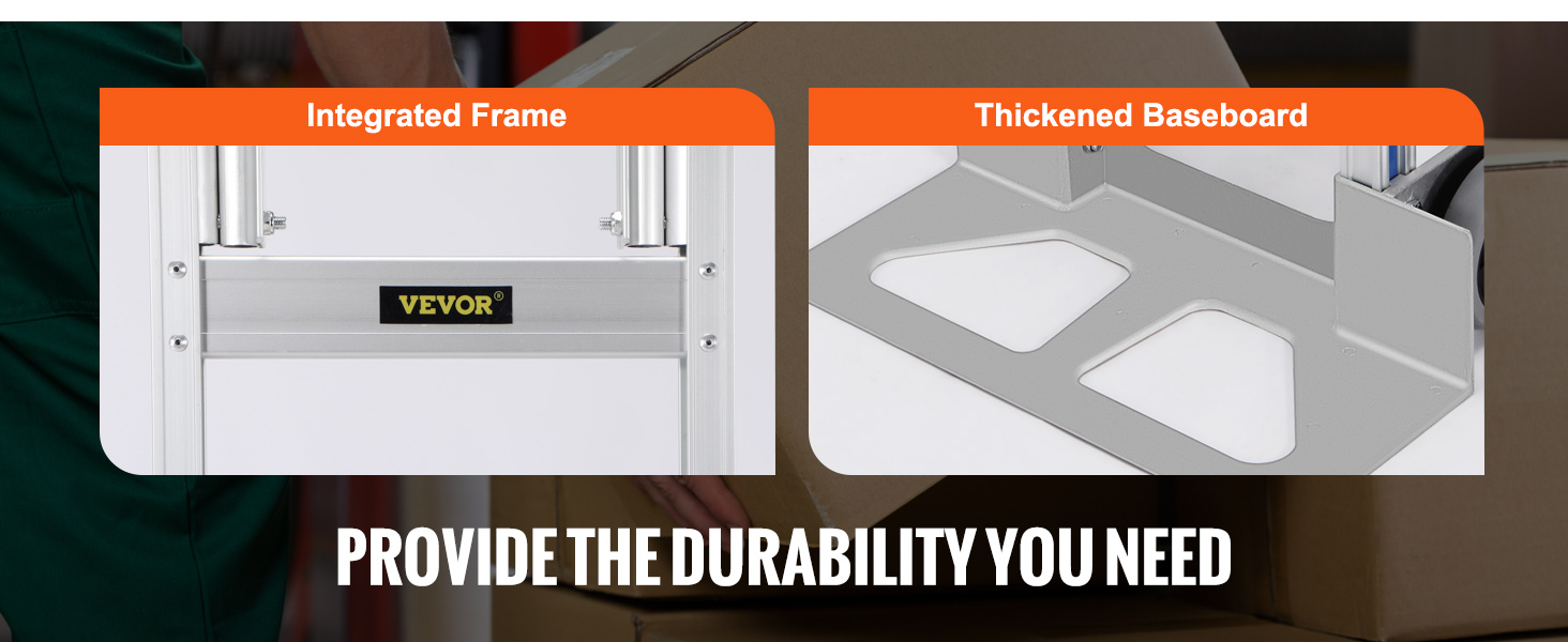 VEVOR integrated frame and thickened baseboard for durable support.