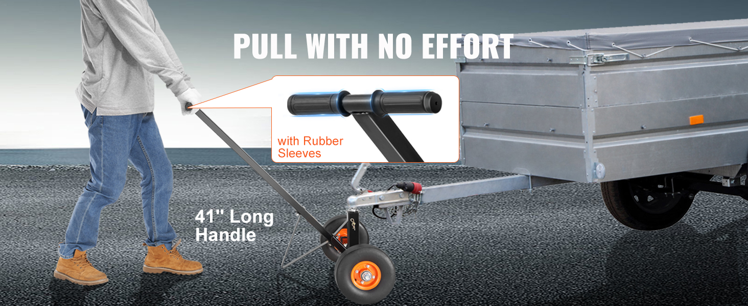 VEVOR Adjustable Trailer Dolly, 680.4 Kg Tongue Weight Capacity, 2 In 1