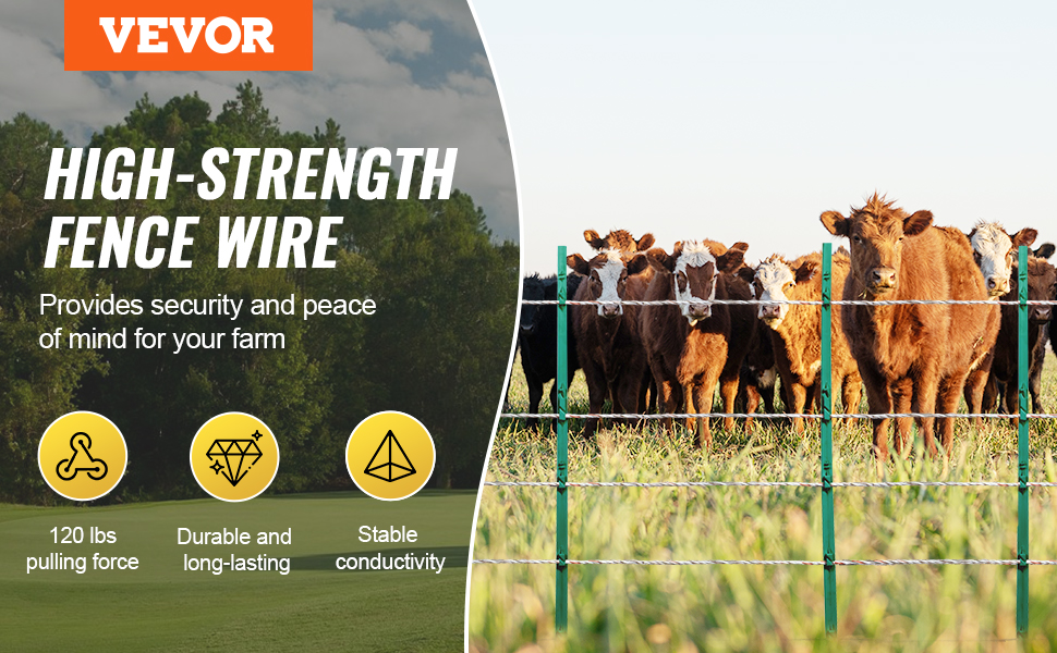 Electric Fence Poly Wire Tape Portable Temporary Fencing Polywire 400