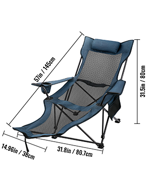 Chaise de camping inclinable pliable, Novara - Campart | KitchenShop