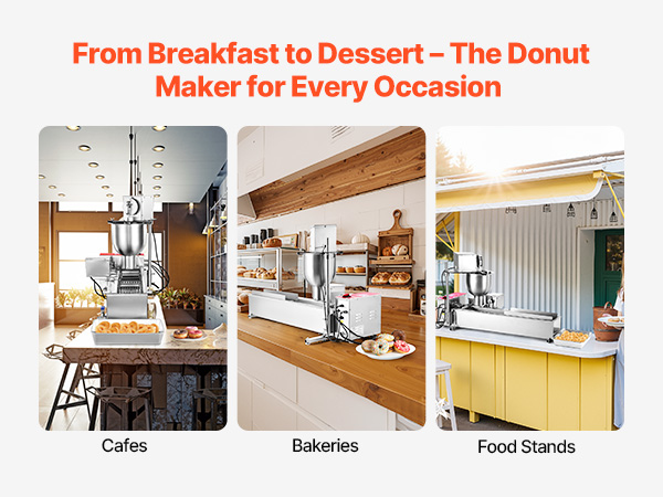 VEVOR Commercial Automatic Donuts Machine, 4 Rows Donuts Making